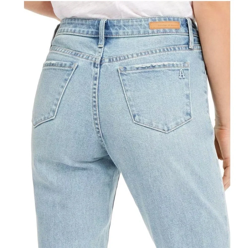 Articles of Society Rene Ankle Straight Jeans in Eden Wash